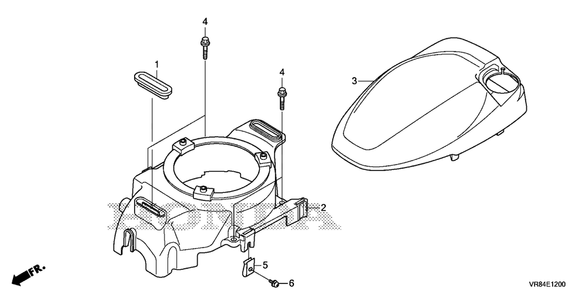 Fan Cover Diagram and Parts List for HRN216 (Type  VYAA)(MANA-1000001 - 9999999) Honda Lawn Mower