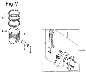 Fig-13 Diagram and Parts List for G100K2 Type SEP4 Honda Engine