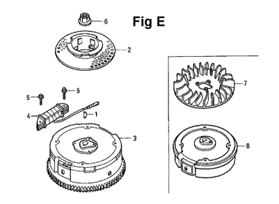 Fig-4 Diagram and Parts List for GXV140 Type N1 Honda Engine