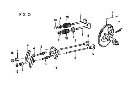 Fig-15 Diagram and Parts List for GX120T1 Type TXBR Honda Engine