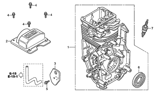 Fig-0 Diagram and Parts List for GC190A Type QHA Honda Engine