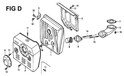 Fig-12 Diagram and Parts List for GXV340K2 Type DA Honda Engine