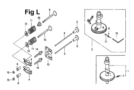Fig-8 Diagram and Parts List for GXV140 Type N1Y Honda Engine