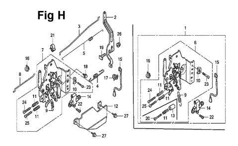 Fig-10 Diagram and Parts List for GXV160UH2 Type N4 Honda Engine