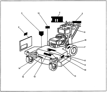 Decals Diagram and Parts List for CD7036CCD2 (Type  36)(CCD2-1000001 - 2000000) Honda Lawn Tractor Accessories