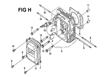 Fig-8 Diagram and Parts List for GXV160H2 Type SFE Honda Engine