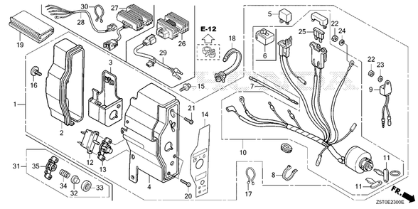 Part Location Diagram of 35100-Z5T-831 Honda Switch Assembly., Combination (10a)