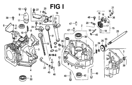 Fig-12 Diagram and Parts List for GXV160K1 Type N5C Honda Engine