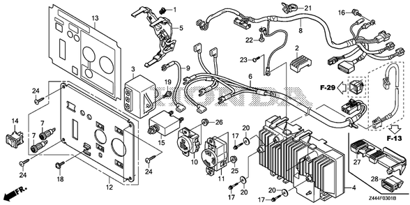 Part Location Diagram of 93500-05010-0H Honda Screw, Pan 5X10