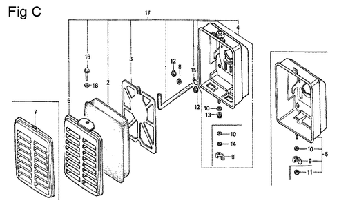 Fig-3 Diagram and Parts List for G100K2 Type SEP4 Honda Engine