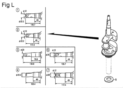 Fig-12 Diagram and Parts List for GSV190A Type N1G7 Honda Engine