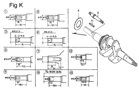 Fig-11 Diagram and Parts List for GC135 Type QHC Honda Engine