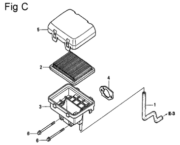 Fig-3 Diagram and Parts List for GC135 Type PXU Honda Engine
