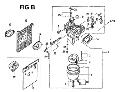 Part Location Diagram of 16166-ZE9-W00 Honda Nozzle, Main