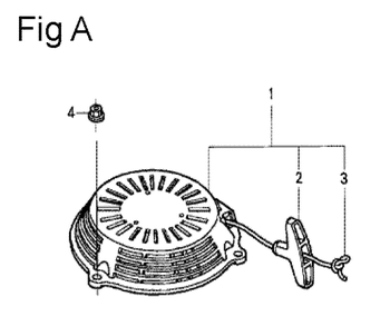 Fig-1 Diagram and Parts List for GSV190A Type N1U Honda Engine