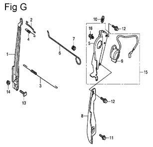 Fig-7 Diagram and Parts List for GC190LA Type VBAF Honda Engine