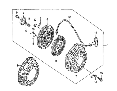 Fig-0 Diagram and Parts List for GX160U1 Type VPM5 Honda Engine