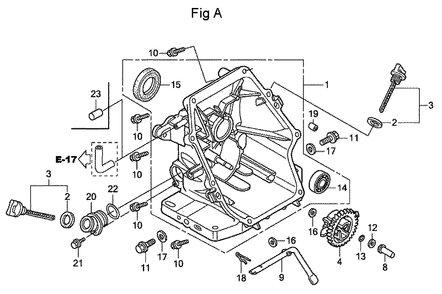 Fig-1 Diagram and Parts List for GC160A Type QHAJ Honda Engine