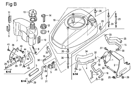 Fig-2 Diagram and Parts List for GCV160LA Type S1A Honda Engine