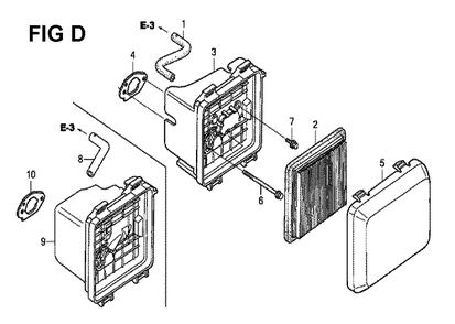 Fig-4 Diagram and Parts List for GCV190LA Type BHH Honda Engine