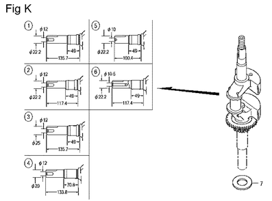 Fig-11 Diagram and Parts List for GCV160LA Type N7S1 Honda Engine