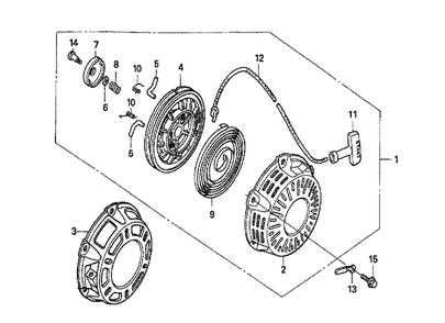 Fig-0 Diagram and Parts List for GX160U1 Type VMS7 Honda Engine