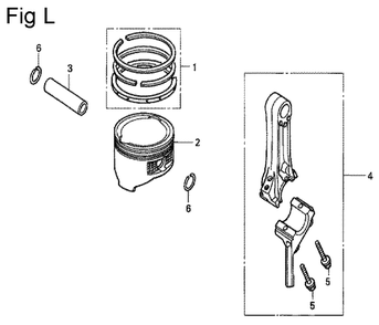 Fig-12 Diagram and Parts List for GC135 Type SHJ Honda Engine
