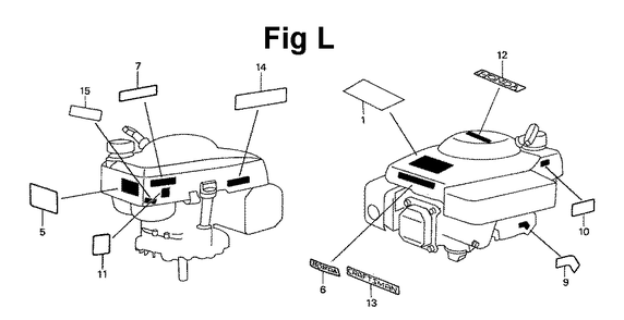 Fig-2 Diagram and Parts List for GXV140 Type A1 Honda Engine