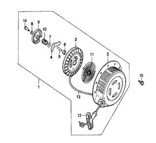 Fig-0 Diagram and Parts List for GX240 Type RHE Honda Engine