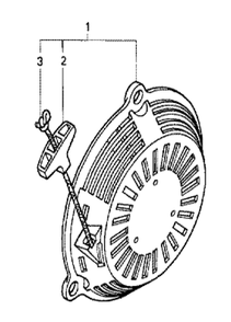 Fig-0 Diagram and Parts List for GC190A Type QHP7 Honda Engine