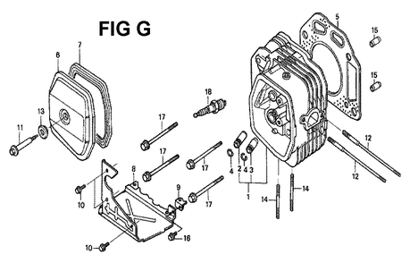 Fig-10 Diagram and Parts List for GXV340K2 Type DA Honda Engine