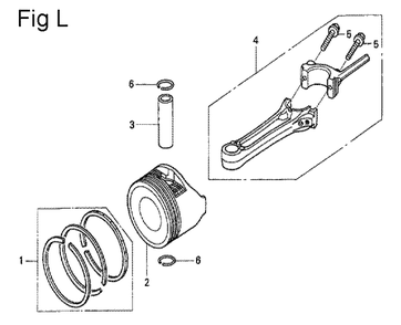 Fig-12 Diagram and Parts List for GSV190A Type N1R Honda Engine