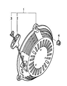 Fig-0 Diagram and Parts List for GS190A Type VXU Honda Engine
