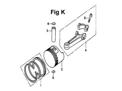 Fig-8 Diagram and Parts List for GXV140 Type N1 Honda Engine