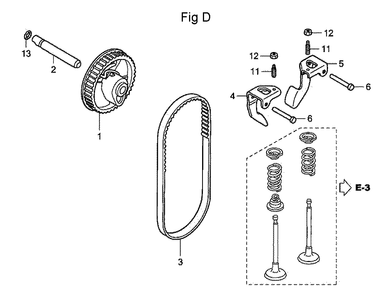 Fig-4 Diagram and Parts List for GC160A Type DHAF Honda Engine
