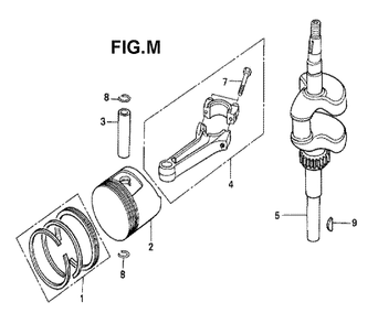 Fig-8 Diagram and Parts List for GXV120 Type SFL Honda Engine