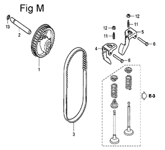 Fig-13 Diagram and Parts List for GC135 Type SHJ1 Honda Engine