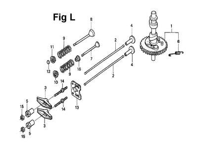 Fig-12 Diagram and Parts List for GXV120 Type N2C1 Honda Engine