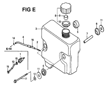 Fig-4 Diagram and Parts List for GXV340K2 Type DA Honda Engine