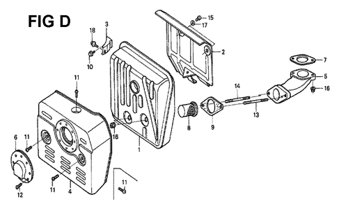 Fig-5 Diagram and Parts List for GXV340K2 Type DP2 Honda Engine