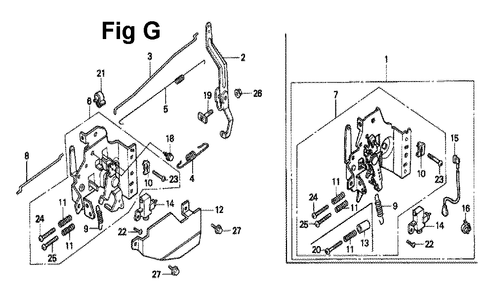 Fig-5 Diagram and Parts List for GXV160K1 Type N6 Honda Engine
