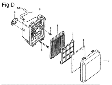 Fig-4 Diagram and Parts List for GSV190A Type A3TE Honda Engine