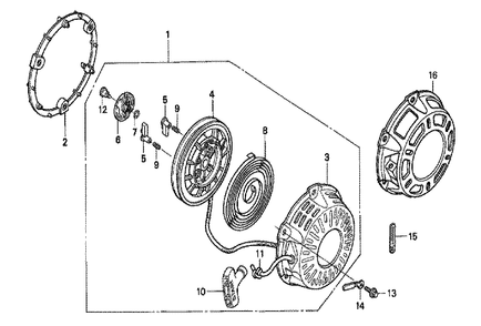 Fig-0 Diagram and Parts List for GX200 Type QXC Honda Engine