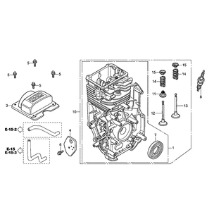 Fig-0 Diagram and Parts List for GC135 Type QHA Honda Engine