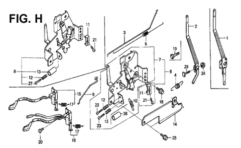 Fig-11 Diagram and Parts List for GXV120 Type SFL Honda Engine