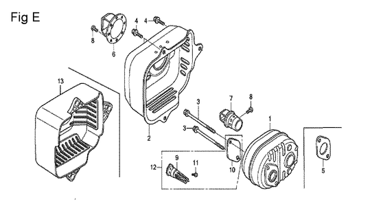 Fig-5 Diagram and Parts List for GCV160LA0 Type A1A Honda Engine