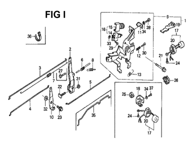 Fig-2 Diagram and Parts List for GXV340K1 Type DN Honda Engine