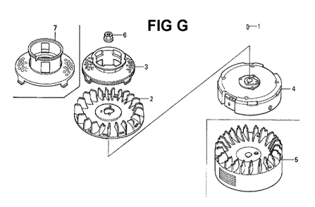 Fig-4 Diagram and Parts List for GXV160H2 Type N15 Honda Engine