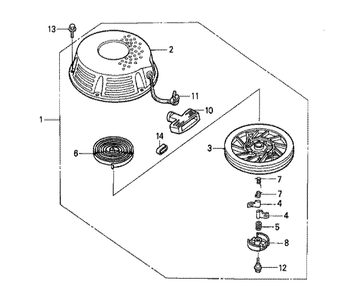 Fig-0 Diagram and Parts List for GXV340K1 Type DN Honda Engine