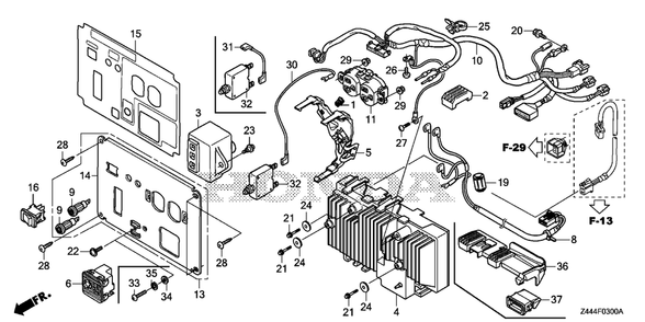 Control Panel (1) Diagram and Parts List for EU2200IT (Type  A3)(EAMT-1000001 - 9999999) Honda Generator